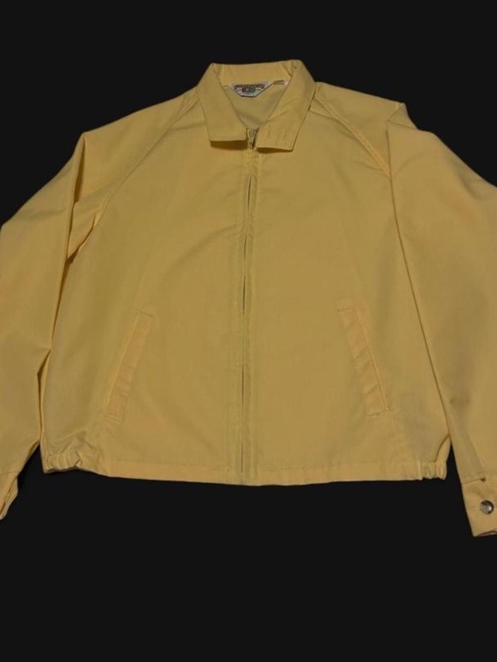 Men's Lightweight Summer Zip Jacket in Pale Yellow
